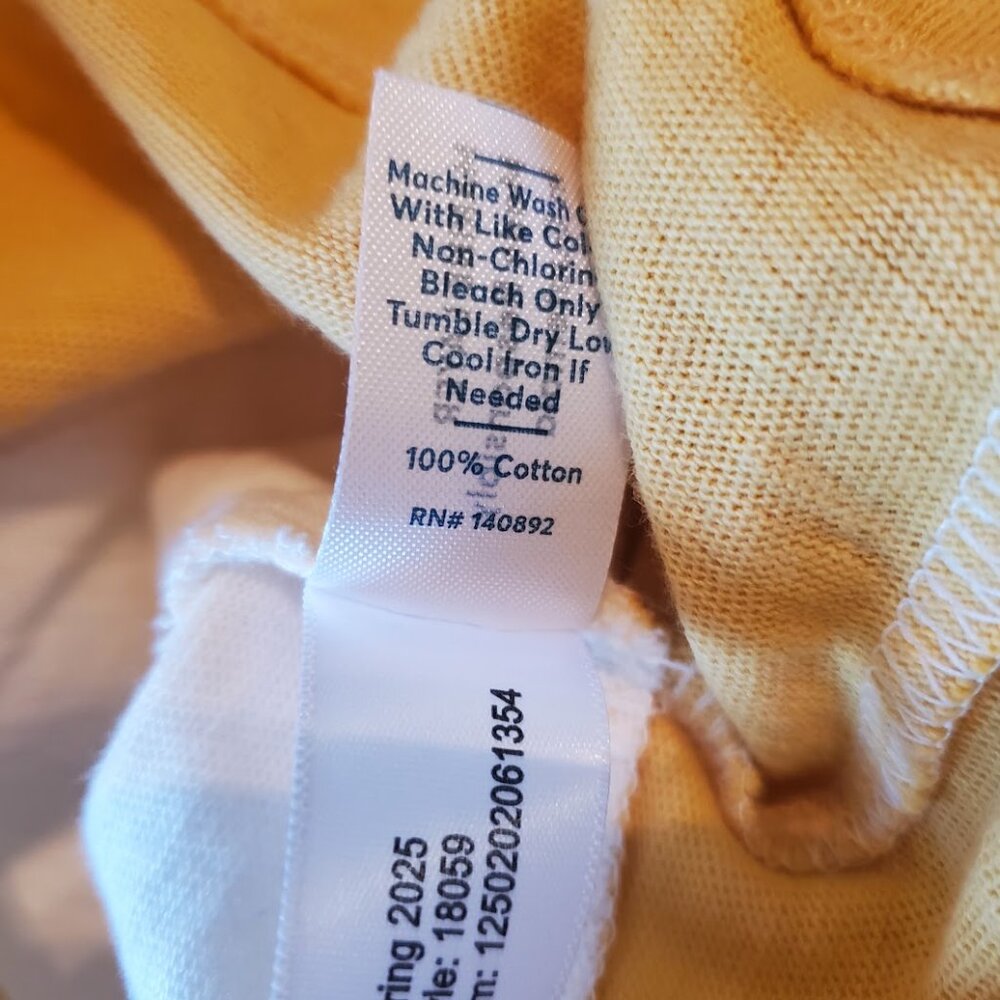 Marine Layer Rugby Crop Polo in Gold Stripe - Picture 5 of 5